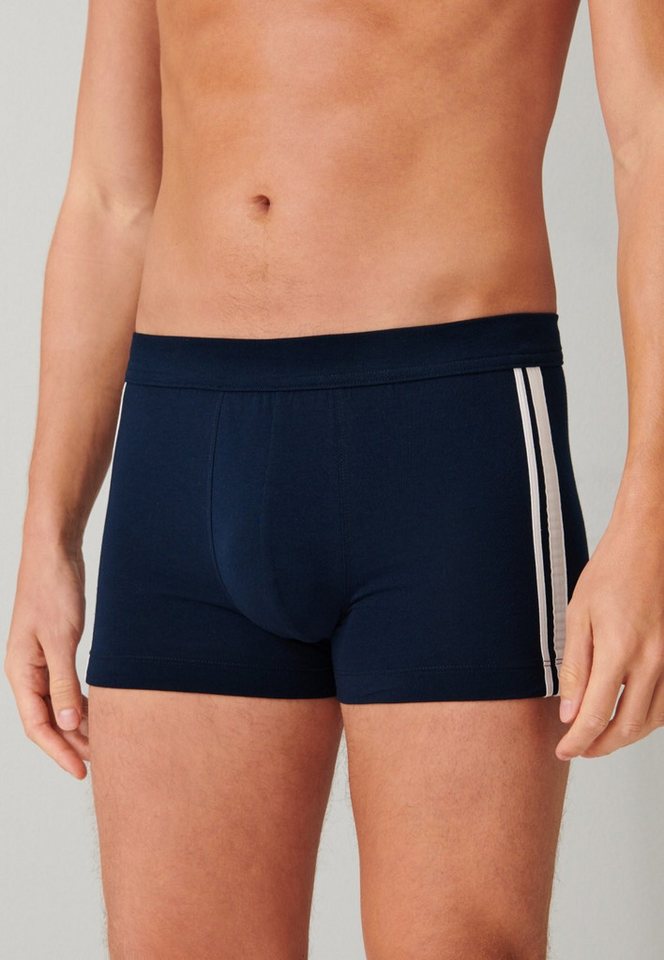 Schiesser Boxershorts Unterwäsche 95/5 Streifen dunkelblau Herren - 3 Stück von Schiesser