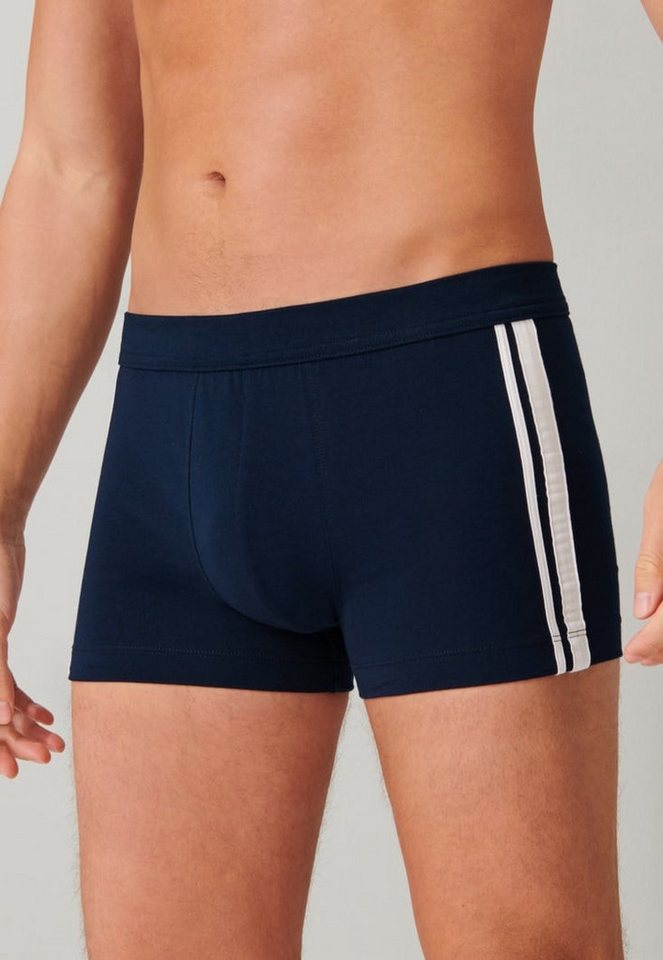 Schiesser Boxershorts Unterwäsche 95/5 Streifen mehrfarbig dunkelblau/grau Herren - 3 Stück von Schiesser