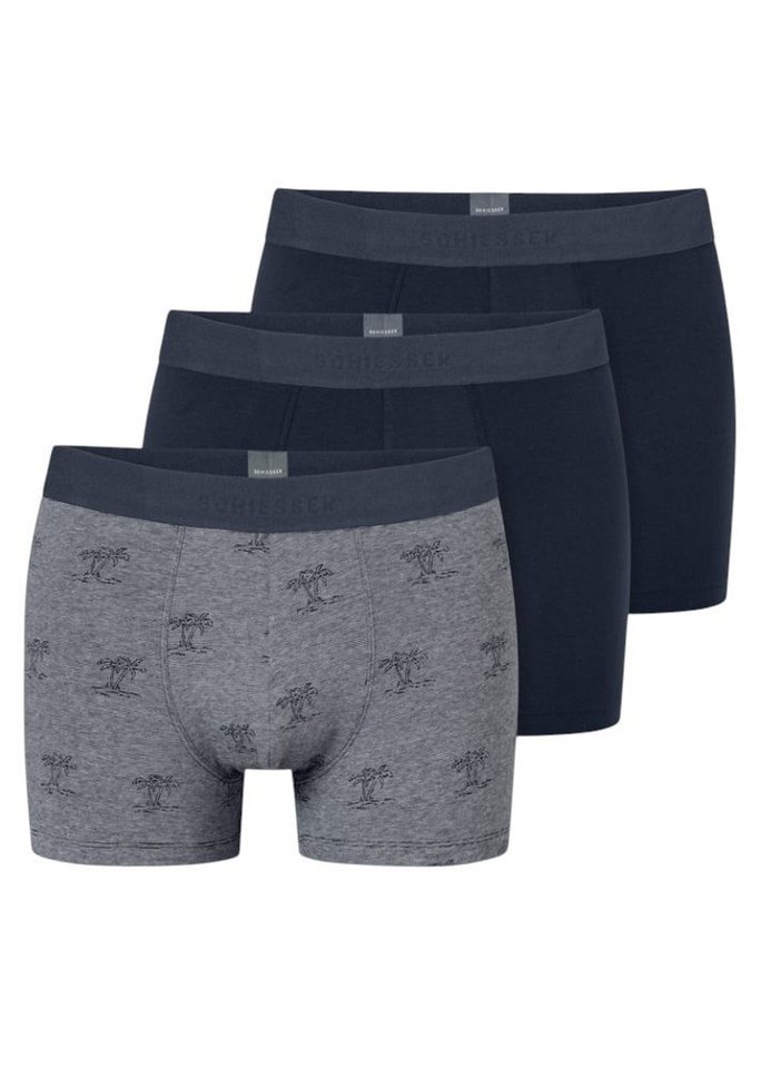 Schiesser Boxershorts Unterwäsche 95/5 Webgummibund dunkelblau/grau Herren - 3 Stück Schiesser Boxershorts Unterwäsche 95/5 Webgummibund dunkelblau/grau Herren - 3 Stück von Schiesser