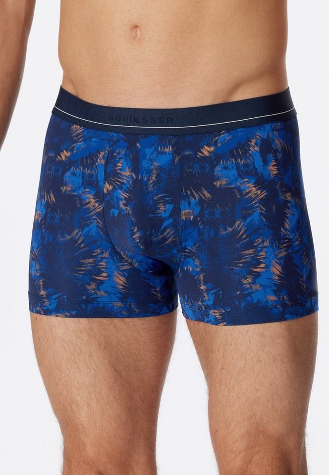 Schiesser Boxershorts Unterwäsche Micro-Qualität gemustert indigoblau Herren - 1 Stück von Schiesser
