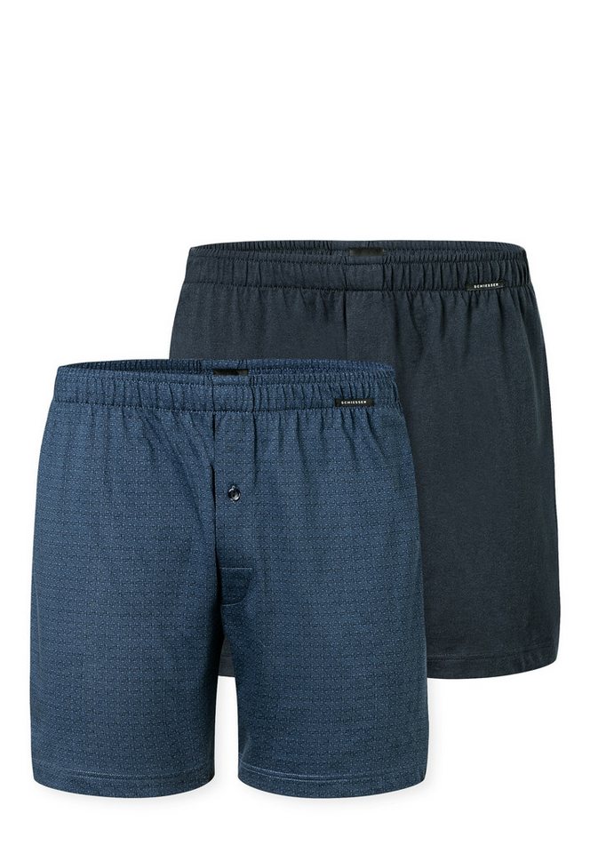 Schiesser Boxershorts mit Knopf (6er Vorteilspack) 100% natürliche Baumwoll-Qualität von Schiesser