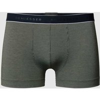 Schiesser Boxershorts mit elastischem Logo-Bund in Khaki, Größe S von Schiesser