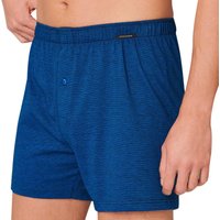 Schiesser Herren Boxershorts blau Baumwolle unifarben von Schiesser