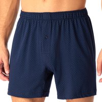 Schiesser Herren Boxershorts blau Baumwolle Gemustert von Schiesser