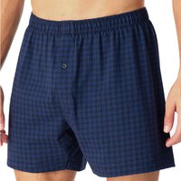 Schiesser Herren Boxershorts blau Baumwolle Gemustert von Schiesser