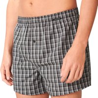 Schiesser Herren Boxershorts grau Reine Baumwolle Gemustert von Schiesser