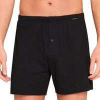 Schiesser Herren Boxershorts schwarz Baumwolle unifarben von Schiesser