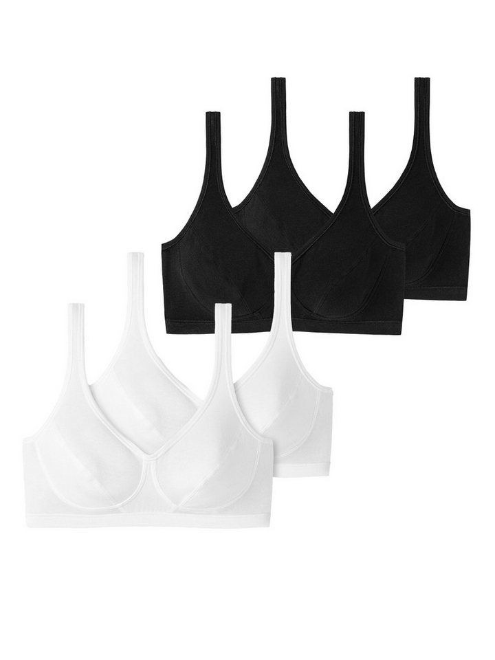 Schiesser Bustier 95/5 Organic Cotton Padded (4-tlg) bh bra-lette bustier von Schiesser