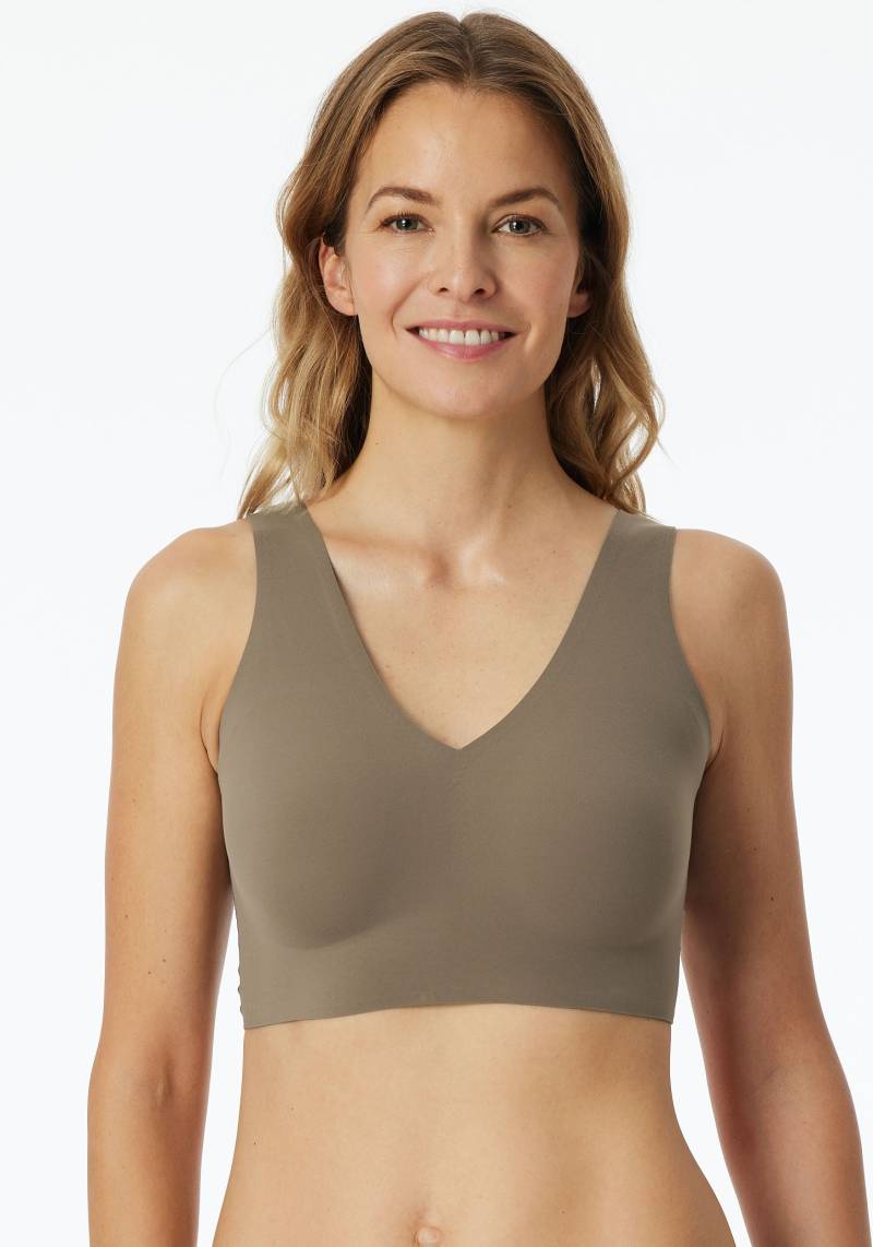 Schiesser Bustier "Invisible Soft" Microfaser, Lasercut-Abschlüsse, V-Ausschnitt von Schiesser
