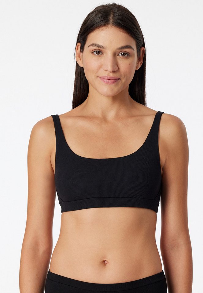Schiesser Bustier Pure Rib sanft stützendes Unterbrustband, Doppelripp-Qualtiät, elastisch von Schiesser