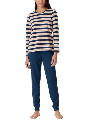 Schiesser Damen Langer Schlafanzug Pyjama Lang - 181255, Größe Damen:50, Farbe:Mehrfarbig von Schiesser