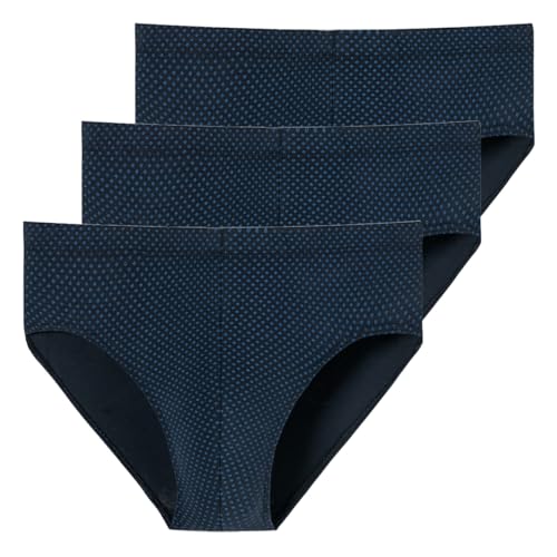 Schiesser - Cotton Casual Organic Cotton - Mini Slip/Unterhose - 3er Pack (6 Dunkelblau) von Schiesser