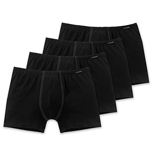 Schiesser Cotton Essential Shorts - 205222-4er Spar-Pack (4 Schwarz) von Schiesser