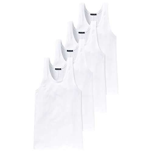 Schiesser Cotton Essentials Authentic Unterhemd -103401-4er Spar-Pack (8 Weiß) von Schiesser