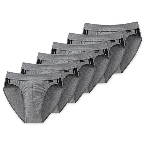Schiesser Cotton Essentials Stretch Rio Slip - 035110-6er Spar-Pack (6 Anthrazit) von Schiesser