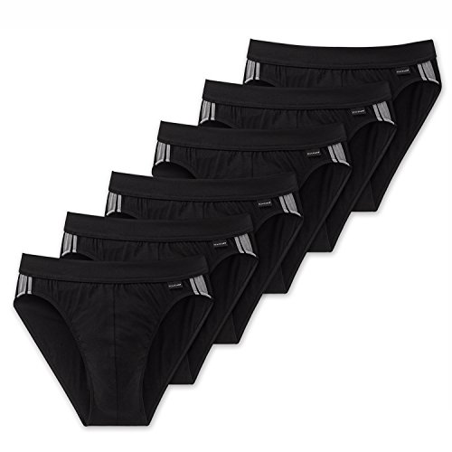 Schiesser Cotton Essentials Stretch Rio Slip - 035110-6er Spar-Pack (7 Schwarz) von Schiesser