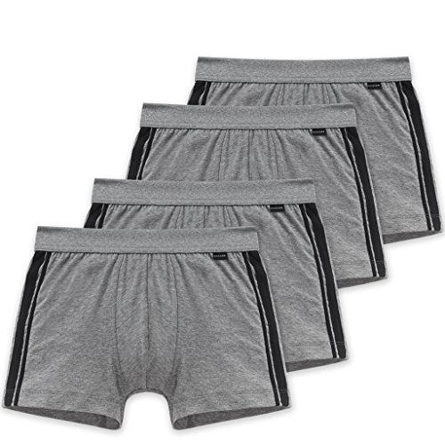 Schiesser Cotton Essentials Stretch Short - 035111-4er Spar-Pack (6 (L), 4 X Grau) von Schiesser
