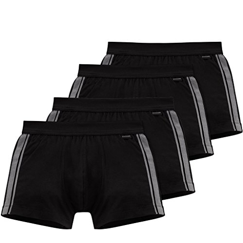 Schiesser Cotton Essentials Stretch Short - 035111-4er Spar-Pack (7 (XL), 4 X Schwarz) von Schiesser