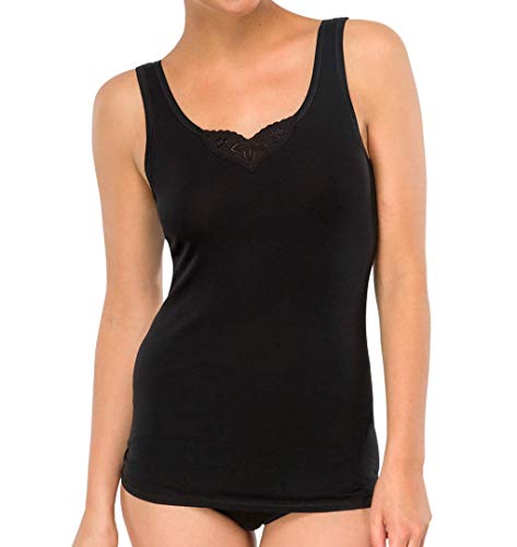 Schiesser Cotton Trägertop 8er Pack Black 42 von Schiesser