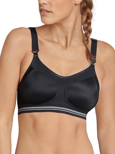 Schiesser Damen Sport Cup und Stützfunktion Active BH, schwarz_172739, 75A von Schiesser