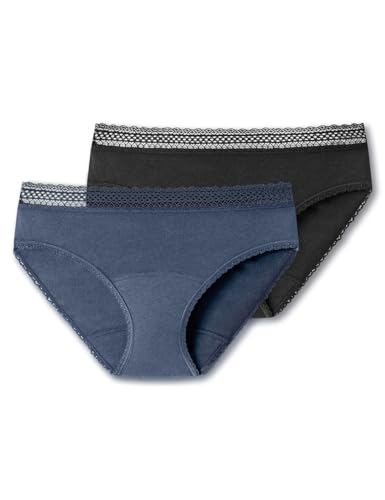 Schiesser Damen 2 Pack Menstruationswäsche/Periodenslip Auslaufsicher - Secret Care Unterwäsche, Sortiert 1_176299, 50-52 EU von Schiesser