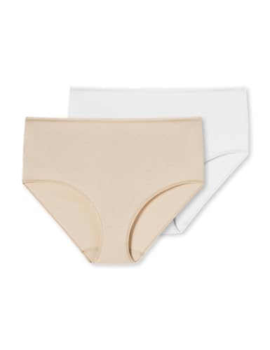 Schiesser Damen 2 Pack Midi Slip Bio Baumwolle-95/5 Organic Unterwäsche, Sortiert 10_181258, 36 (2er Pack) von Schiesser