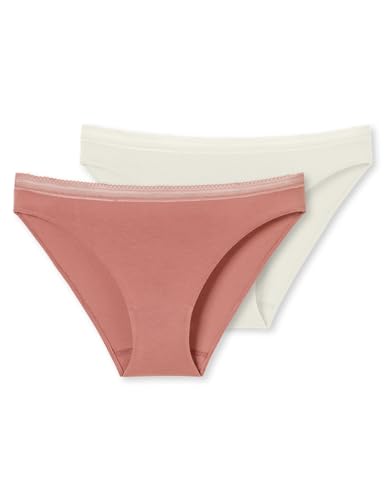 Schiesser Damen 2 Pack Slip Mit Spitze - Cotton Mix Unterwäsche, Sortiert 9_180073, 48 EU von Schiesser