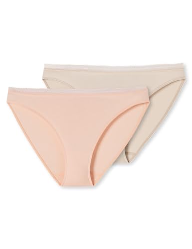 Schiesser Damen 2 Pack Slip Spitze-Cotton Mix Unterwäsche, Sortiert 7_180073, 48 (2er Pack) von Schiesser