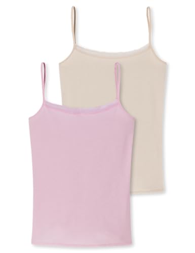 Schiesser Damen 2 Pack Spaghettitop Unterhemd mit Spitze-Cotton Mix Unterwäsche, Sortiert 8_180072, 40 (2er Pack) von Schiesser