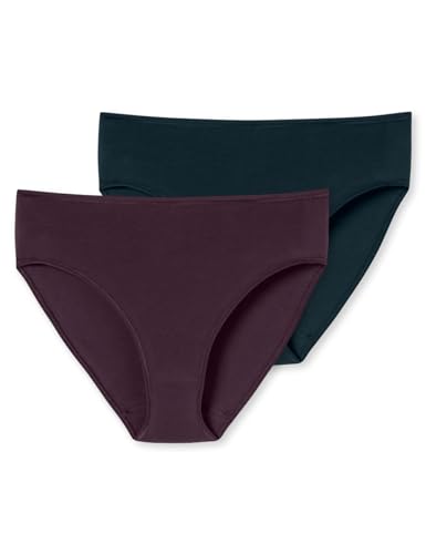Schiesser Damen 2 Pack Tai Slip Bio Baumwolle-95/5 Organic Unterwäsche, Sortiert 12_180070, 42 (2er Pack) von Schiesser