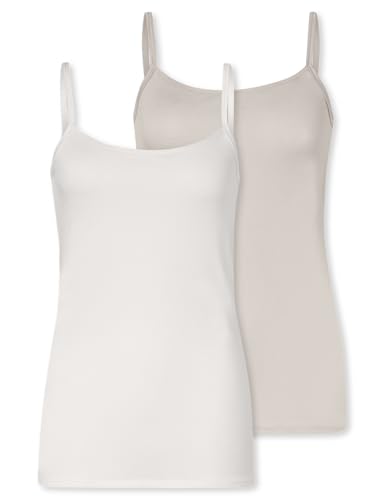 Schiesser Damen 2 Pack Taislip Unterwäsche-Modal Essentials Unterhemd, Sortiert 4_181761, 42 (2er Pack) von Schiesser