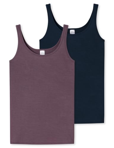 Schiesser Womens Damen Trägertop Unterhemd, Sortiert 3_181762, 48 (2er Pack) von Schiesser