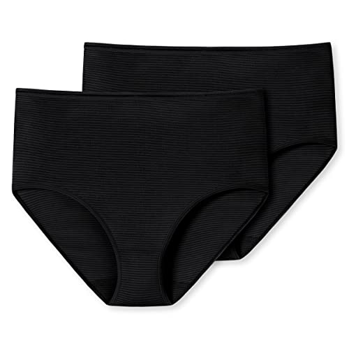 Schiesser Damen 2 PACK Midi Slip Unterwäsche - Modal Essentials, schwarz_162893, 40 von Schiesser