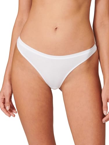 Schiesser Damen 2 Pack String Bio Baumwolle - 95/5 Organic Unterwäsche, Weiß_174293, 36 EU von Schiesser