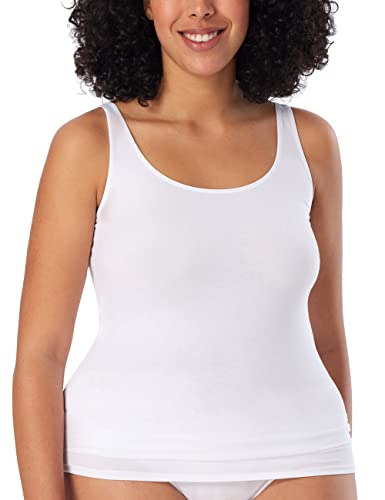 Schiesser Damen 2 Pack Trägertop Unterhemd Bio Baumwolle - 95/5 Organic Unterwäsche, Weiß_174389, 38 EU von Schiesser