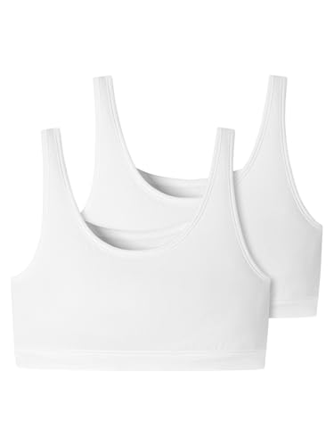 Schiesser Damen 2 Pack Bio Baumwolle - 95/5 Organic Bustier, Weiß_174926, 38 EU von Schiesser