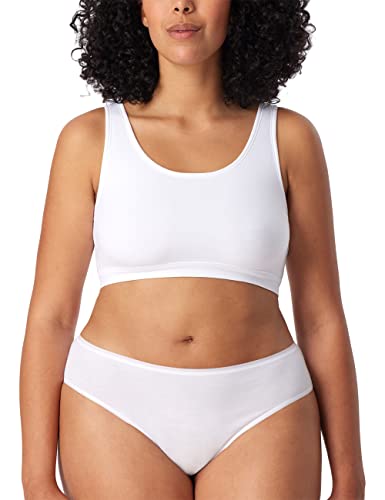 Schiesser Damen 2 Pack Bio Baumwolle - 95/5 Organic Bustier, Weiß_174926, 46 Große Größen EU von Schiesser