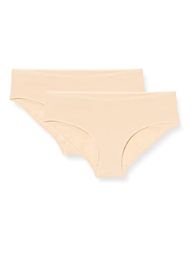 Schiesser Damen 2 Pack Hipster Panty Bio Baumwolle - 95/5 Organic Unterwäsche, Haut_174295, 36 EU von Schiesser