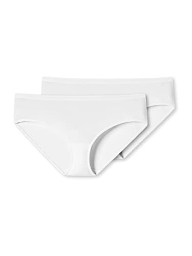 Schiesser Damen 2 Pack Hipster Panty Bio Baumwolle - 95/5 Organic Unterwäsche, Weiß_174295, 44 EU von Schiesser