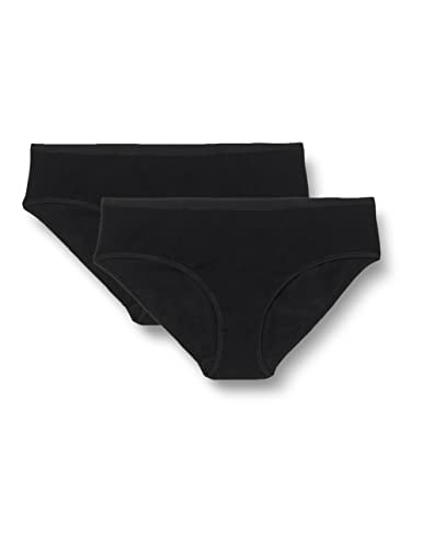 Schiesser Damen 2 Pack Hipster Panty Bio Baumwolle - 95/5 Organic Unterwäsche, Schwarz_174295, 42 EU von Schiesser
