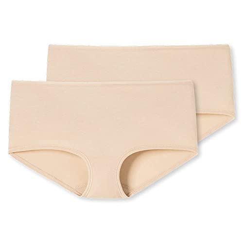 Schiesser Damen 2 Pack Panty Shorts Bio Baumwolle - 95/5 Organic Unterwäsche, Haut_174386, 40 EU von Schiesser