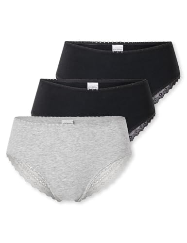 Schiesser Damen 3 Pack Brazilian Slip Unterwäsche mit Spitze - Modern Multipacks, Sortiert 2_182905, 46 von Schiesser
