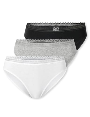 Schiesser Damen 3 Pack Rio Mit Spitze - Modern Multipacks Slip, Sortiert 1_182908, 46 EU von Schiesser