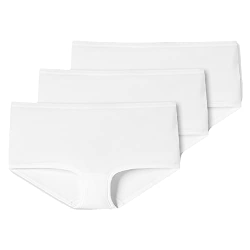Schiesser Damen 3 Pack Panty Shorts Bio Baumwolle-95/5 Organic Unterwäsche, weiß_174392, 46 (3er Pack) von Schiesser