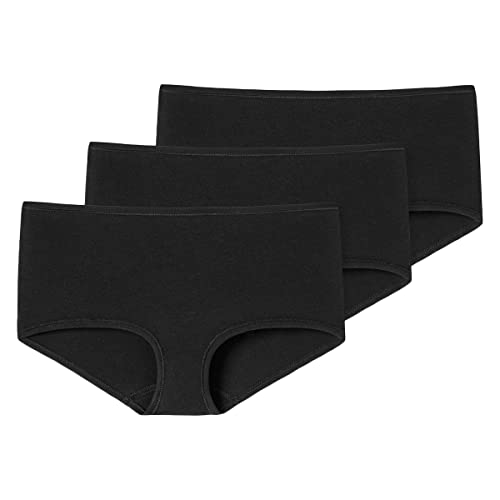 Schiesser Damen 3 Pack Panty Shorts Bio Baumwolle-95/5 Organic Unterwäsche, schwarz_174392, 46 (3er Pack) von Schiesser