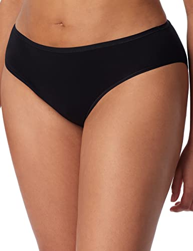 Schiesser Damen 3 Pack Tai Slip Bio Baumwolle-95/5 Organic Unterwäsche, schwarz_174390, 38 (3er Pack) von Schiesser