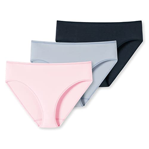 Schiesser Damen 3 Pack Tai Slip Bio Baumwolle-95/5 Organic Gerade, hellblau merhfarbig_178021, 46 (3er Pack) von Schiesser