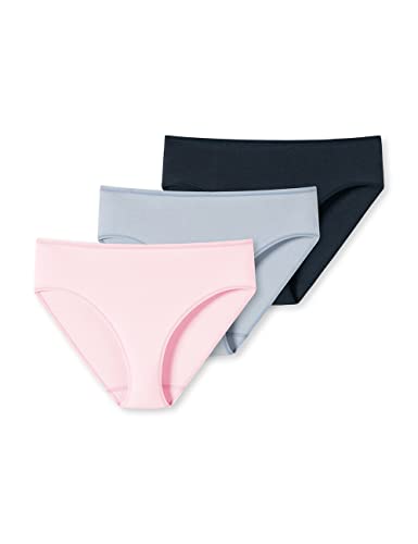 Schiesser Damen 3 Pack Tai Slip Bio Baumwolle-95/5 Organic Gerade, hellblau merhfarbig_178021, 46 (3er Pack) von Schiesser