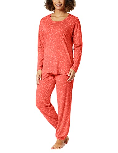 Schiesser Damen Anzug Lang 161098 Pyjamaset, apricot, 42 von Schiesser