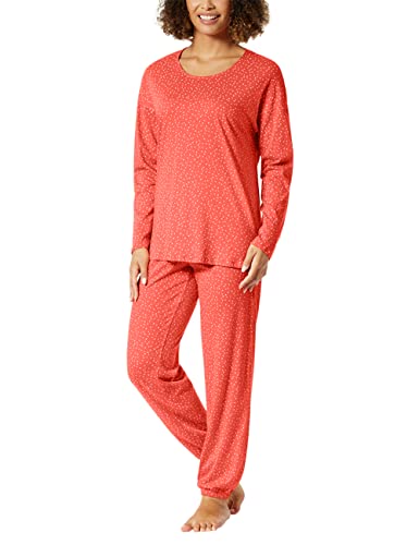 Schiesser Damen Anzug Lang 161098 Pyjamaset, apricot, 48 von Schiesser